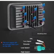 Far F.TIP 11-OFF ROAD: 7&quot;/45W / 5X7 (inch)/12V-24V/2700LM/ IP 67 Rezistent la apa, Semnalizare Dinamica