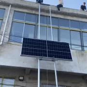 Lift electric din otel cu carucior mobil si telecomanda pentru ridicare panouri solare fotovoltaice maxim 18 m