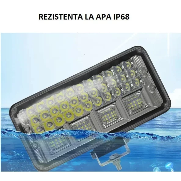 Proiector LED P.TIP 19-OFF ROAD: 9&quot;(228mm)/171W /12V-24V/6.000 LM/ IP 68 Rezistent la apa