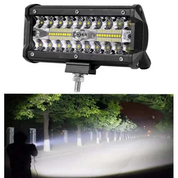 Proiector LED P.TIP 25-OFF ROAD: 7&quot;/120W /12V-24V/10.000 LM/ IP 68 Rezistent la apa