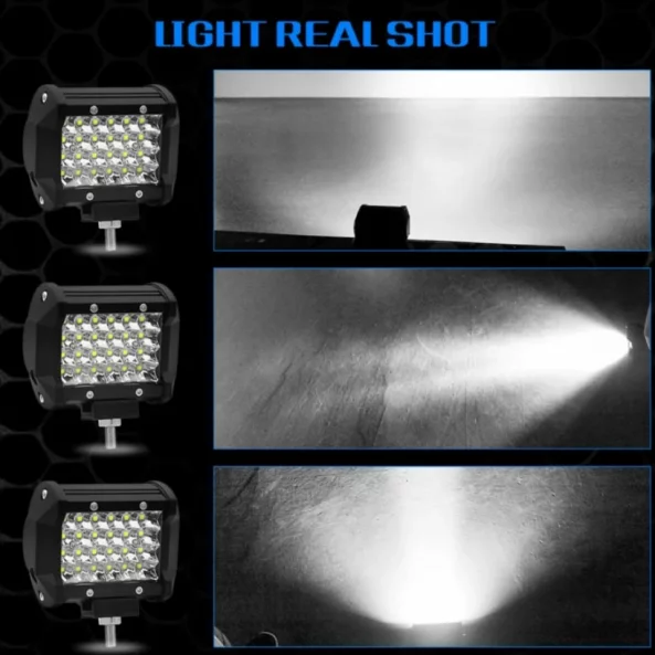 Proiector LED P.TIP 9-OFF ROAD: 4&quot;/72W /12V-24V/7.200 LM/ IP 68-Rezistent la apa