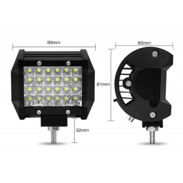 Proiector LED P.TIP 9-OFF ROAD: 4&quot;/72W /12V-24V/7.200 LM/ IP 68-Rezistent la apa