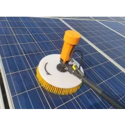 Perie simpla de curatat panouri fotovoltaice cu cablu de alimentare, motor cu perii si maner telescopic pana la 7.5 m