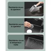 Chiuvetă modernă de bucătărie culoare :negru , multifuncțională, duș extractibil, inox, calitate premium, accesorii incluse dimensiuni 750*460*220mm