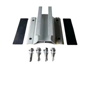 Clema aluminiu pentru tabla ondulata 100 mm cu EPDM + 4 suruburi autoforante