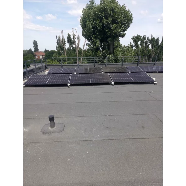 Sistem complet EST-VEST 2X5, fixare placi balast 10 panouri solare fotovoltaice cu unghi 10 si 15 grade