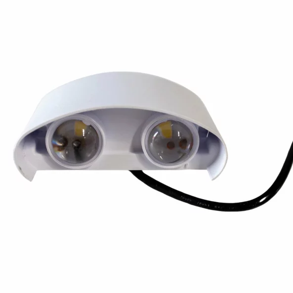 Aplica LED alba de exterior 4W lumina rece