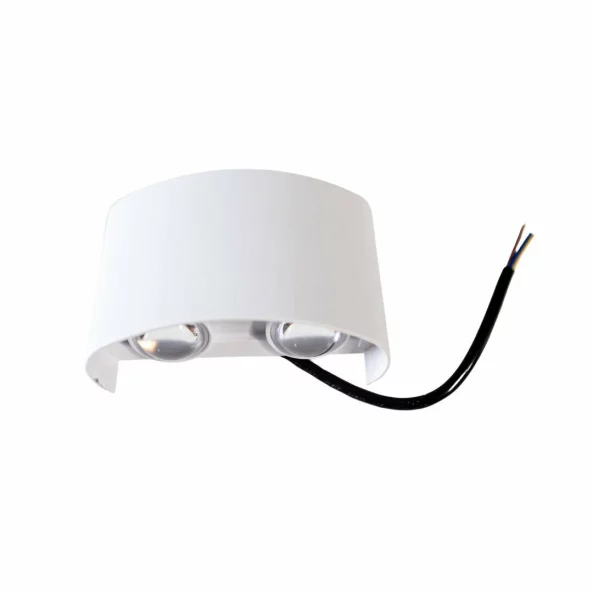 Aplica LED alba de exterior 4W lumina rece