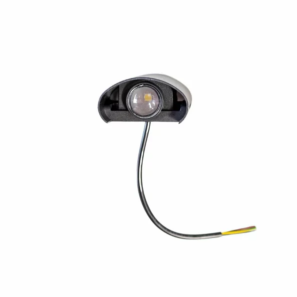 Aplica LED neagra de exterior 2W lumina rece