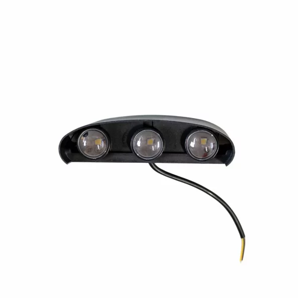 Aplica LED neagra de exterior 6W lumina rece